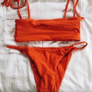 Orange bathing suit set